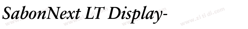 SabonNext LT Display字体转换